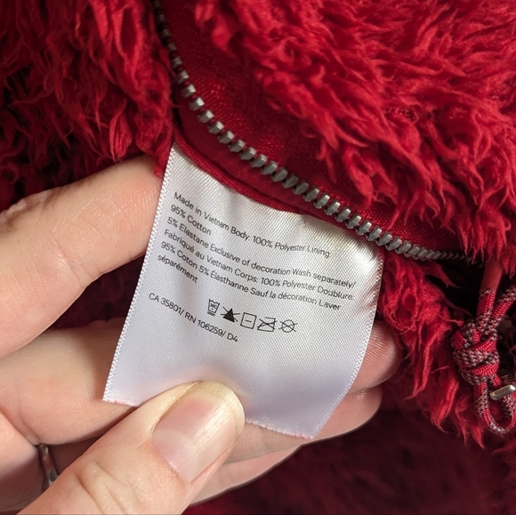 Lululemon Oh So Sherpa Red Full Zip Jacket sz 2 - Picture 5 of 8
